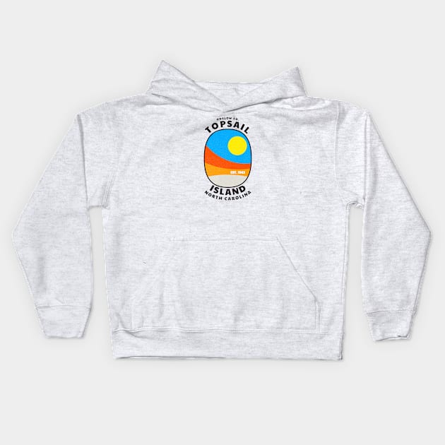 Topsail Island, NC Summertime Vacationing Abstract Sunrise Kids Hoodie by Contentarama